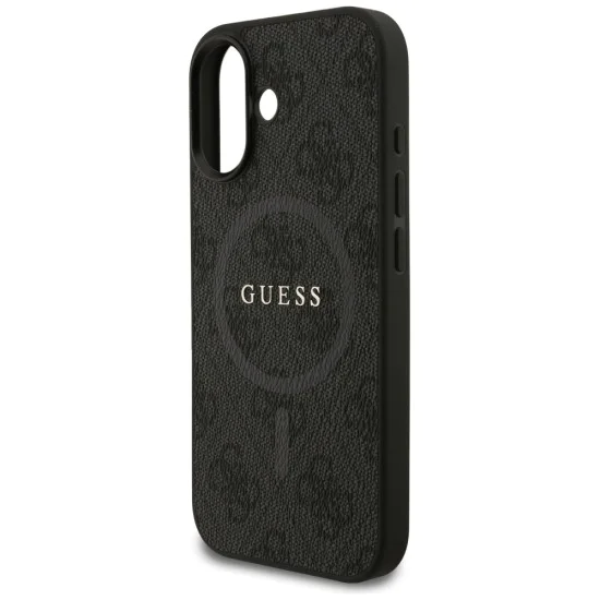 Калъф за iPhone 17 - Guess - 4G Ring Classic Logo MagSafe (GUHMP17SG4GFRK) - Черен