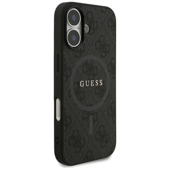 Калъф за iPhone 17 - Guess - 4G Ring Classic Logo MagSafe (GUHMP17SG4GFRK) - Черен