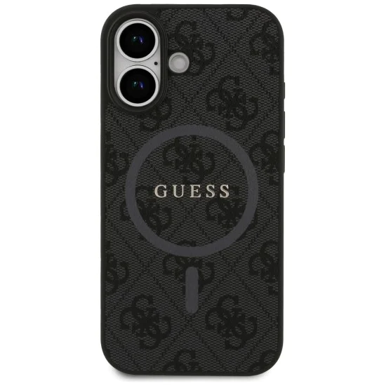 Калъф за iPhone 17 - Guess - 4G Ring Classic Logo MagSafe (GUHMP17SG4GFRK) - Черен