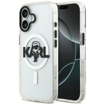 Калъф за iPhone 17 - Karl Lagerfeld - IML MagSafe Sketch Logo (KLHMP17SHGKIGKBT) - Прозрачен