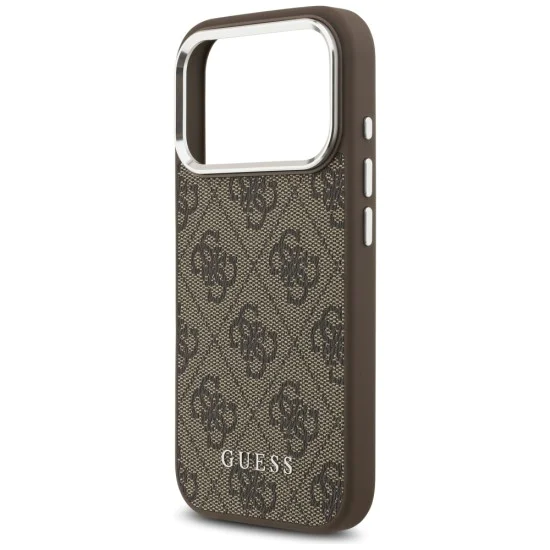 Калъф за iPhone 17 Pro Max - Guess - Hardcase 4G Classic Logo MagSafe (GUHMP17XP4GSSMCW) - Кафяв