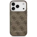 Калъф за iPhone 17 Pro Max - Guess - Hardcase 4G Classic Logo MagSafe (GUHMP17XP4GSSMCW) - Кафяв