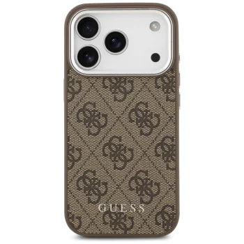 Калъф за iPhone 17 Pro Max - Guess - Hardcase 4G Classic Logo MagSafe (GUHMP17XP4GSSMCW) - Кафяв