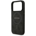 Калъф за iPhone 17 Pro - Guess - 4G Ring Classic Logo MagSafe (GUHMP17LG4GFRK) - Черен