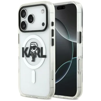 Калъф за iPhone 17 Pro - Karl Lagerfeld - IML MagSafe Sketch Logo (KLHMP17LHGKIGKBT) - Прозрачен