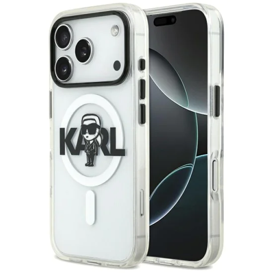 Калъф за iPhone 17 Pro - Karl Lagerfeld - IML MagSafe Sketch Logo (KLHMP17LHGKIGKBT) - Прозрачен