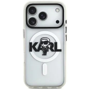 Калъф за iPhone 17 Pro - Karl Lagerfeld - IML MagSafe Sketch Logo (KLHMP17LHGKIGKBT) - Прозрачен