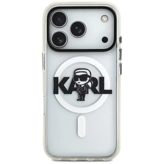 Калъф за iPhone 17 Pro - Karl Lagerfeld - IML MagSafe Sketch Logo (KLHMP17LHGKIGKBT) - Прозрачен