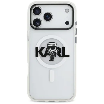 Калъф за iPhone 17 Pro Max - Karl Lagerfeld - IML MagSafe Sketch Logo (KLHMP17XHGKIGKBT) - Прозрачен
