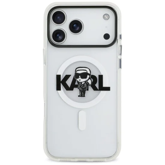 Калъф за iPhone 17 Pro Max - Karl Lagerfeld - IML MagSafe Sketch Logo (KLHMP17XHGKIGKBT) - Прозрачен