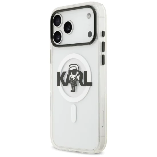 Калъф за iPhone 17 Pro Max - Karl Lagerfeld - IML MagSafe Sketch Logo (KLHMP17XHGKIGKBT) - Прозрачен
