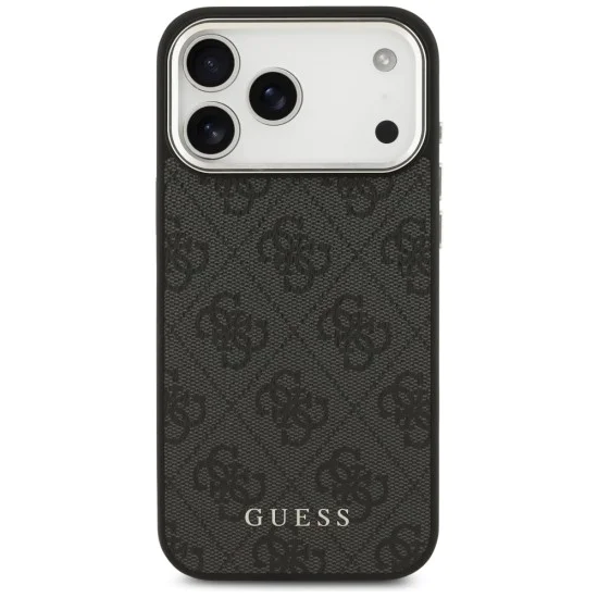 Калъф за iPhone 17 Pro Max - Guess - Hardcase 4G Classic Logo MagSafe (GUHMP17XP4GSSMCK) - Черен