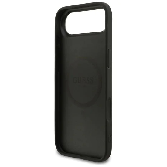 Калъф за iPhone 17 Air - Guess - 4G Ring Classic Logo MagSafe (GUHMP17MG4GFRK) - Черен