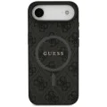 Калъф за iPhone 17 Air - Guess - 4G Ring Classic Logo MagSafe (GUHMP17MG4GFRK) - Черен
