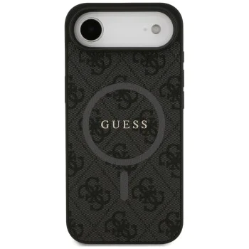 Калъф за iPhone 17 Air - Guess - 4G Ring Classic Logo MagSafe (GUHMP17MG4GFRK) - Черен