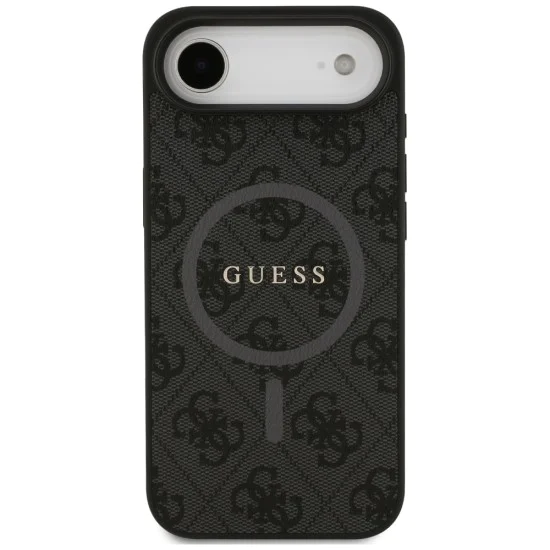 Калъф за iPhone 17 Air - Guess - 4G Ring Classic Logo MagSafe (GUHMP17MG4GFRK) - Черен