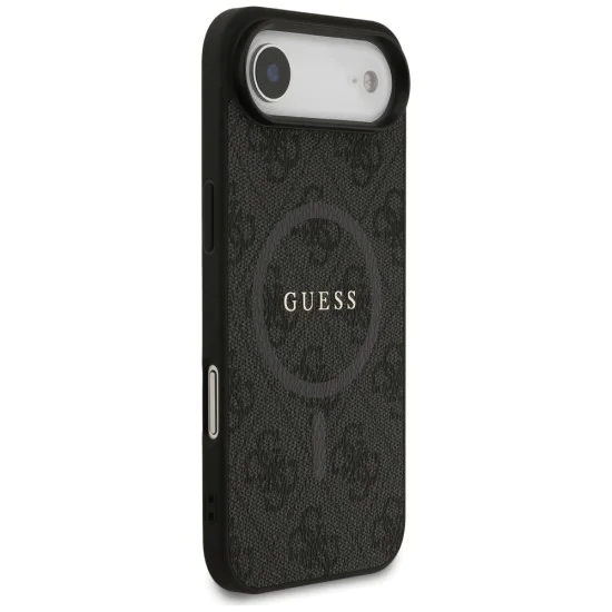 Калъф за iPhone 17 Air - Guess - 4G Ring Classic Logo MagSafe (GUHMP17MG4GFRK) - Черен