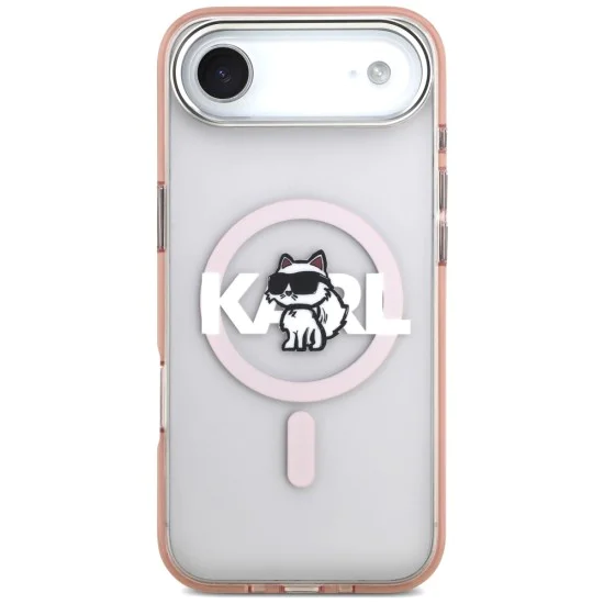 Калъф за iPhone 17 Air - Karl Lagerfeld - IML MagSafe Sketch Logo (KLHMP17MHGCHGKBP) - Розов Choupette