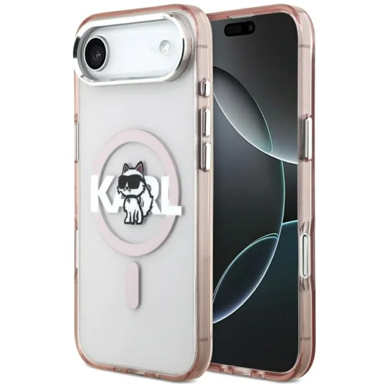 Калъф за iPhone 17 Air - Karl Lagerfeld - IML MagSafe Sketch Logo (KLHMP17MHGCHGKBP) - Розов Choupette