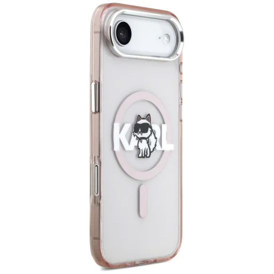 Калъф за iPhone 17 Air - Karl Lagerfeld - IML MagSafe Sketch Logo (KLHMP17MHGCHGKBP) - Розов Choupette