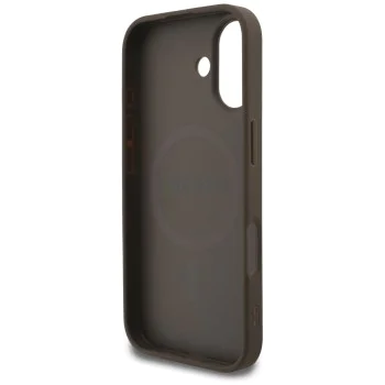 Калъф за iPhone 17 - Guess - 4G Ring Classic Logo MagSafe (GUHMP17SG4GFRW) - Кафяв