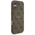 Калъф за iPhone 17 - Guess - 4G Ring Classic Logo MagSafe (GUHMP17SG4GFRW) - Кафяв
