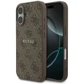 Калъф за iPhone 17 - Guess - 4G Ring Classic Logo MagSafe (GUHMP17SG4GFRW) - Кафяв