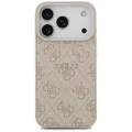 Калъф за iPhone 17 Pro – с MagSafe – Guess (GUHMP17LG4GFRP) 4G Ring Classic Logo – Розов