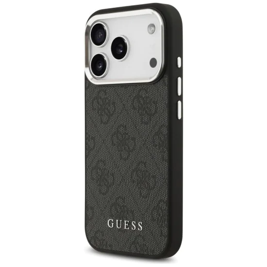 Калъф за iPhone 17 Pro - Guess - Hardcase 4G Classic Logo MagSafe (GUHMP17LP4GSSMCK) - Черен