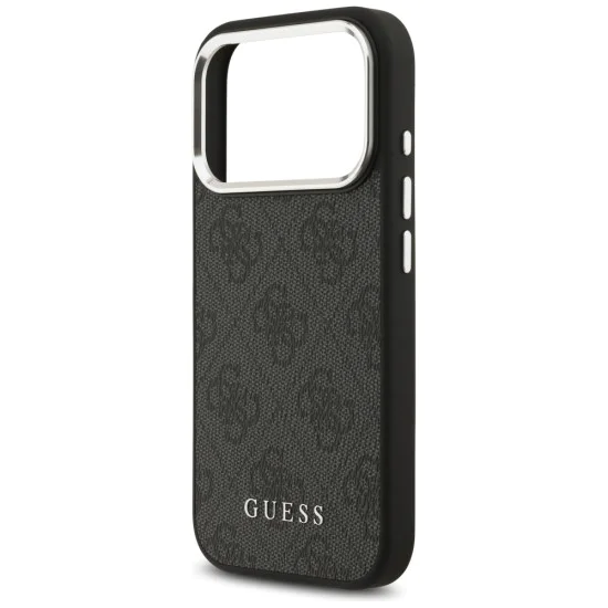 Калъф за iPhone 17 Pro - Guess - Hardcase 4G Classic Logo MagSafe (GUHMP17LP4GSSMCK) - Черен