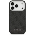 Калъф за iPhone 17 Pro - Guess - Hardcase 4G Classic Logo MagSafe (GUHMP17LP4GSSMCK) - Черен