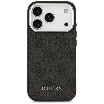 Калъф за iPhone 17 Pro - Guess - Hardcase 4G Classic Logo MagSafe (GUHMP17LP4GSSMCK) - Черен