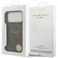 Калъф за iPhone 17 Pro - Guess - 4G Ring Classic Logo MagSafe (GUHMP17LG4GFRW) - Кафяв