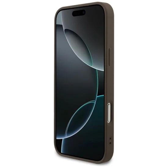 Калъф за iPhone 17 Pro - Guess - 4G Ring Classic Logo MagSafe (GUHMP17LG4GFRW) - Кафяв