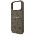 Калъф за iPhone 17 Pro - Guess - 4G Ring Classic Logo MagSafe (GUHMP17LG4GFRW) - Кафяв