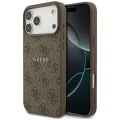 Калъф за iPhone 17 Pro - Guess - 4G Ring Classic Logo MagSafe (GUHMP17LG4GFRW) - Кафяв