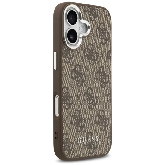 Калъф за iPhone 17 - Guess - Hardcase 4G Classic Logo MagSafe (GUHMP17SP4GSSMCW) - Кафяв