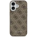 Калъф за iPhone 17 - Guess - Hardcase 4G Classic Logo MagSafe (GUHMP17SP4GSSMCW) - Кафяв