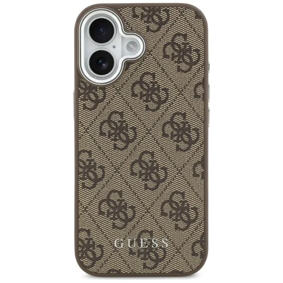 Калъф за iPhone 17 - Guess - Hardcase 4G Classic Logo MagSafe (GUHMP17SP4GSSMCW) - Кафяв