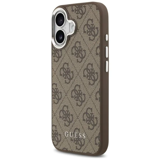 Калъф за iPhone 17 - Guess - Hardcase 4G Classic Logo MagSafe (GUHMP17SP4GSSMCW) - Кафяв