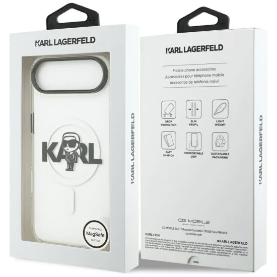 Калъф за iPhone 17 Air - Karl Lagerfeld - IML MagSafe Sketch Logo (KLHMP17MHGKIGKBT) - Прозрачен