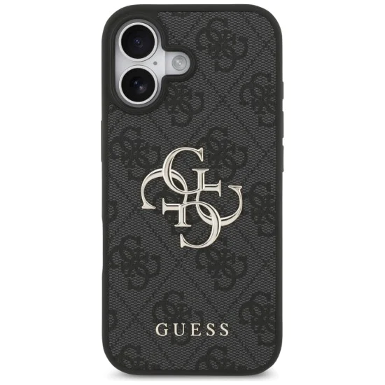 Калъф за iPhone 17 - Guess - Hardcase 4G Big Logo (GUHCP17S4GMGGR) - Черен