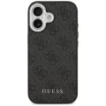 Калъф за iPhone 17 - Guess - Hardcase 4G Classic Logo MagSafe (GUHMP17SP4GSSMCK) - Черен