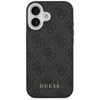 Калъф за iPhone 17 - Guess - Hardcase 4G Classic Logo MagSafe (GUHMP17SP4GSSMCK) - Черен