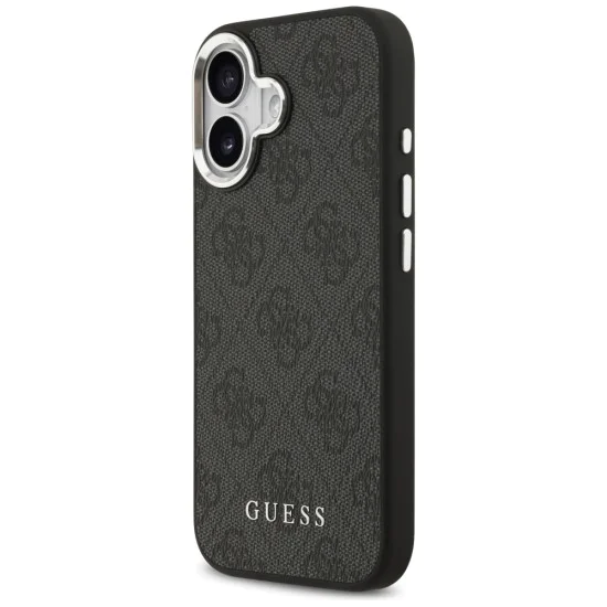 Калъф за iPhone 17 - Guess - Hardcase 4G Classic Logo MagSafe (GUHMP17SP4GSSMCK) - Черен