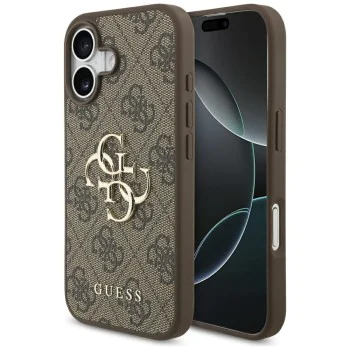 Калъф за iPhone 17 - Guess - Hardcase 4G Big Logo (GUHCP17S4GMGBR) - Кафяв