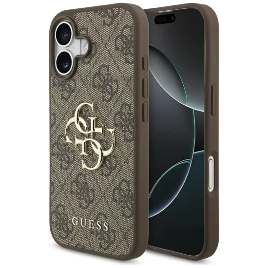 Калъф за iPhone 17 - Guess - Hardcase 4G Big Logo (GUHCP17S4GMGBR) - Кафяв
