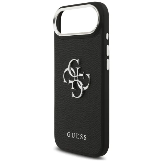 Калъф за iPhone 17 Air - Guess - Hardcase 4G Grained Big and Classic Logo (GUHCP17MPG4SMCEK) - Черен