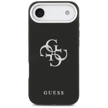Калъф за iPhone 17 Air - Guess - Hardcase 4G Grained Big and Classic Logo (GUHCP17MPG4SMCEK) - Черен