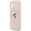 Калъф за iPhone 17 - Karl Lagerfeld - Силиконов пръстен MagSafe (KLHMP17SSCMKCRHP) - Розов